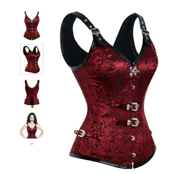 Kimring | Corset Top | Gothic Steampunk Steel Boned Bustier - Picture 2 of 5